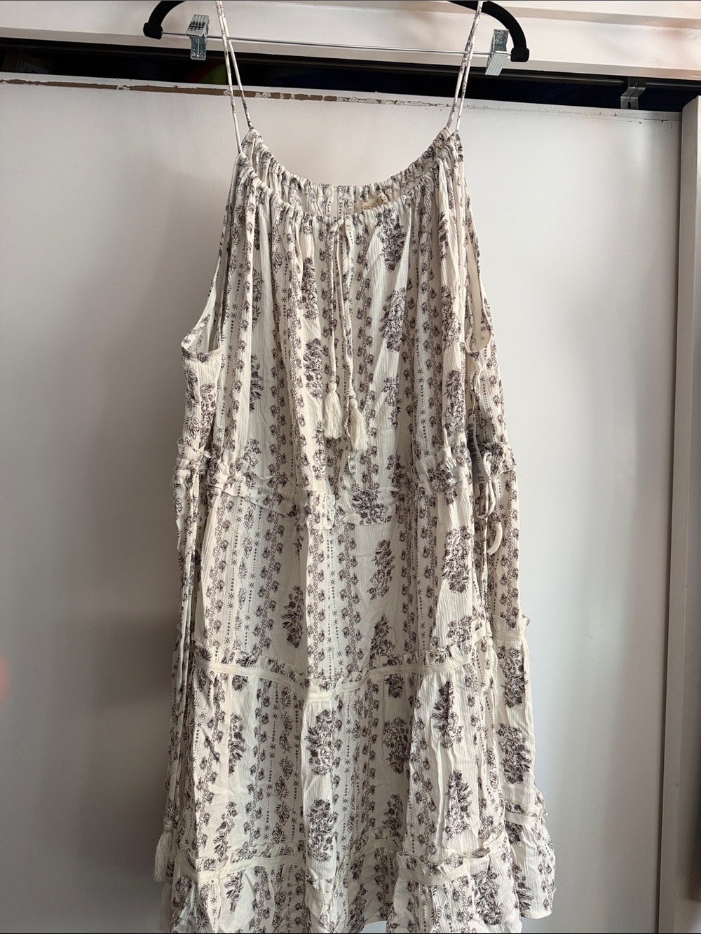 torrid white Floral Spaghetti-Strap vintage style midi dress